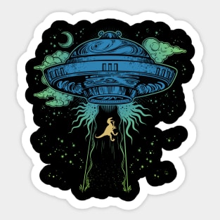 UFO Raptor Sticker